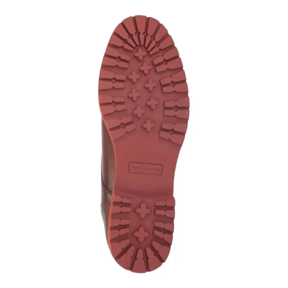 Vince Camuto Men's Kameil Leather Waterproof Lace Up Boots Reddish Brown Size 9